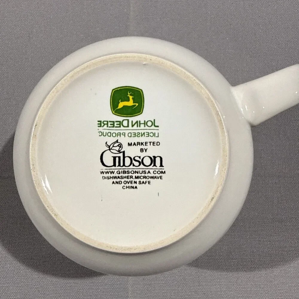 John Deere 28oz Coffee Mug Soup Bowl RARE MISPRINT LOGO Made By Gibson